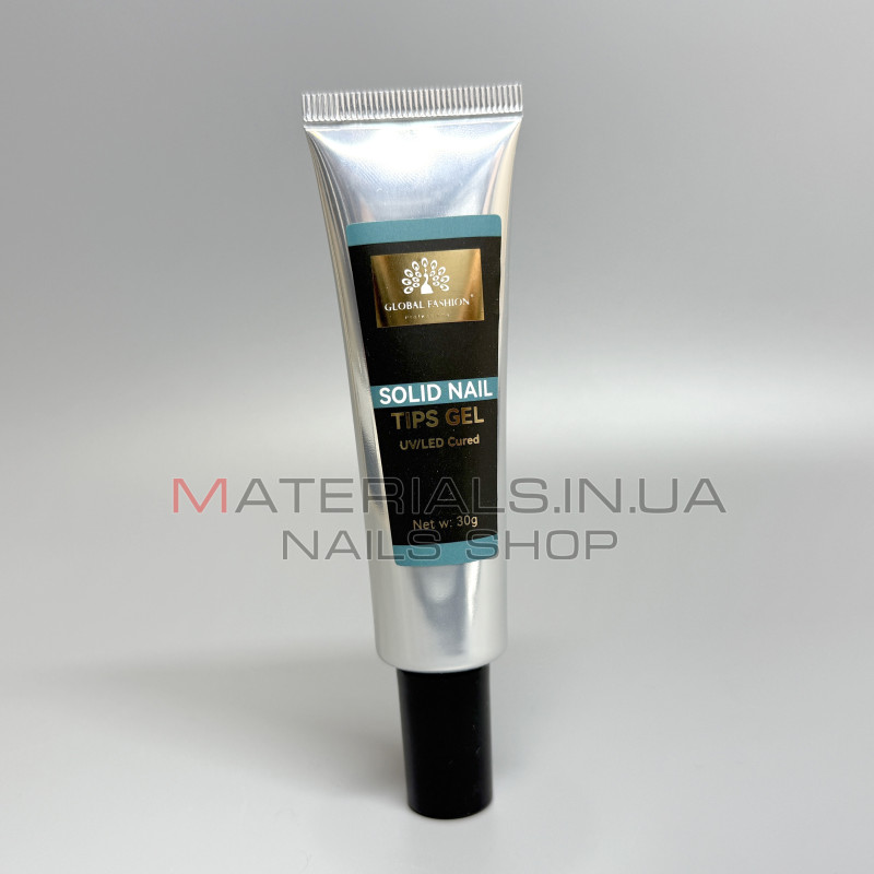 Гель для гелевих типів Global Fashion Extension UV Gel For Tips Clear, 30 г