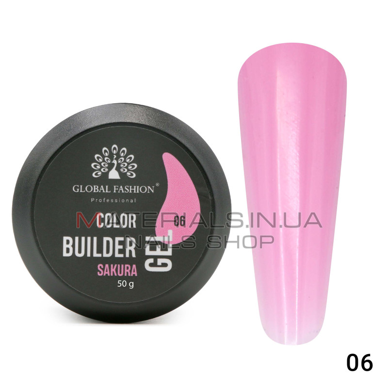 Гель для моделювання нігтів 50 г, Color Builder Gel 06- Sakura