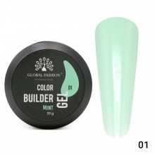 Гель для моделювання нігтів 50 г, Color Builder Gel 01-Mint