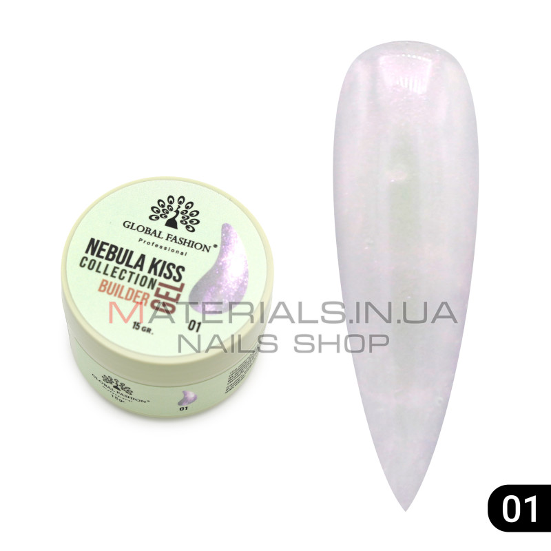 Гель для моделювання нігтів 15 гр, Nebula Kiss Builder Gel 01