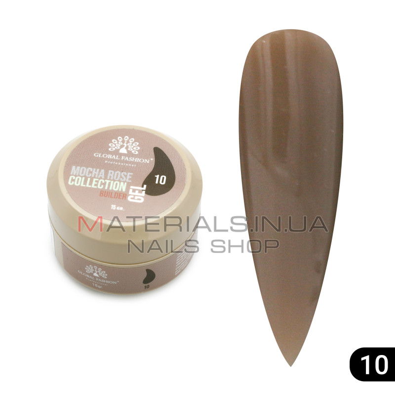 Гель для моделювання нігтів 15 гр, Mocha Rose Builder Gel 10