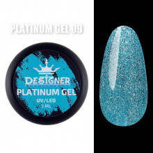 Platinum Gel Гель - платинум Designer Professional с шиммером, 5 мл. №09