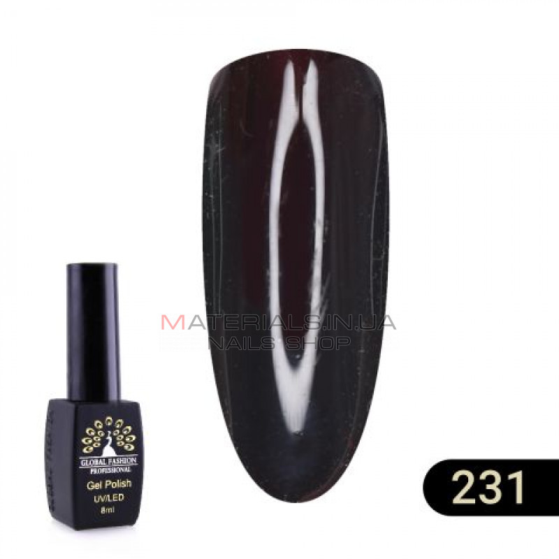Гель лак BLACK ELITE 231, Global Fashion 8 мл Гель лак BLACK ELITE 231, Global Fashion 8 мл