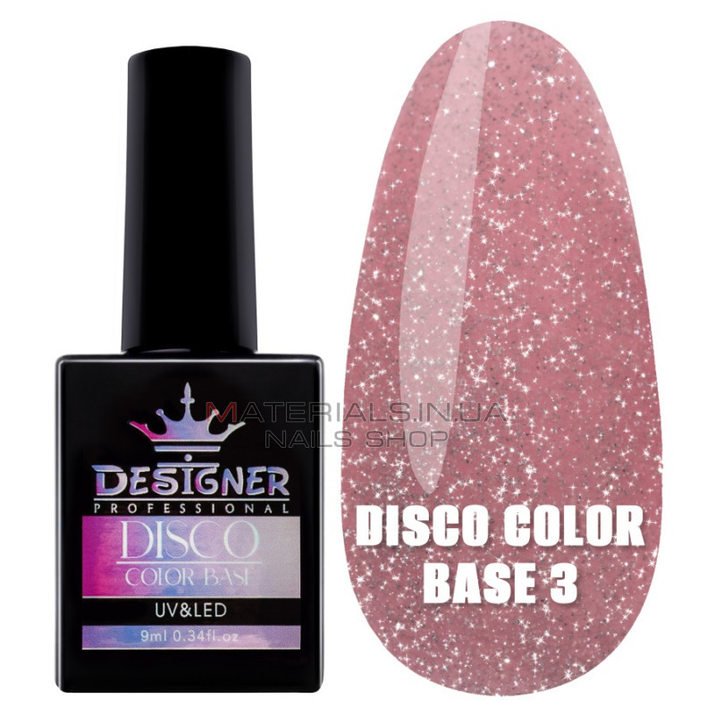 Светоотражающее базовое покрытие №3 (Перламутрово-розовый), 9 мл. - Disco Color Base Дизайнер Светоотражающее базовое покрытие №3 (Перламутрово-розовый), 9 мл. - Disco Color Base Дизайнер