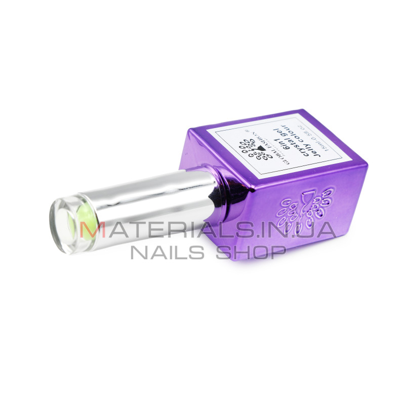Гель для нарощування 6 in 1 crystal gel jelly colour, 15 мл, 6602