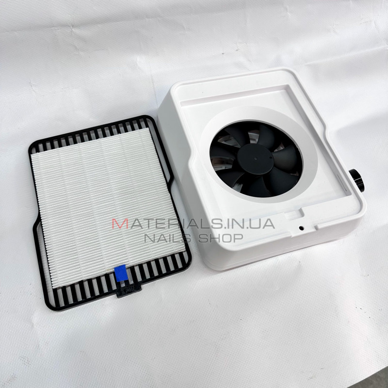 Манікюрна витяжка з HEPA-фільтром Nail Dust Collector QH-602, 80 Вт Манікюрна витяжка з HEPA-фільтром Nail Dust Collector QH-602, 80 Вт
