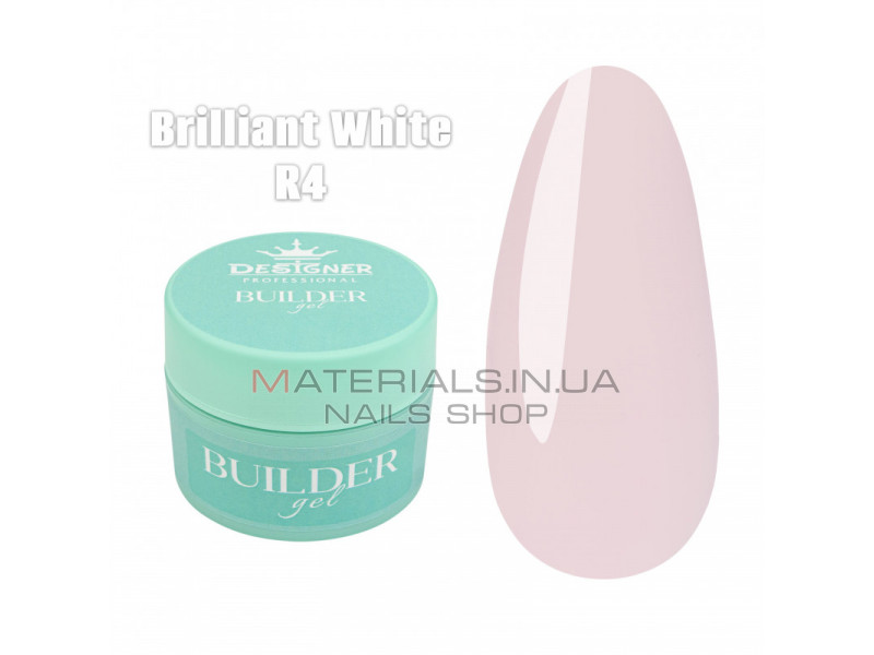 Builder Gel 15 мл., Дизайнер (Моделюючий гель) R4 Brilliant White