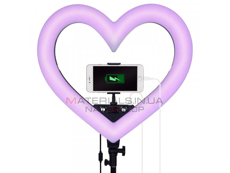 Heart Shaped Light RGB LED 48 cm 19" 268 Lights 68 RGB ZB-48