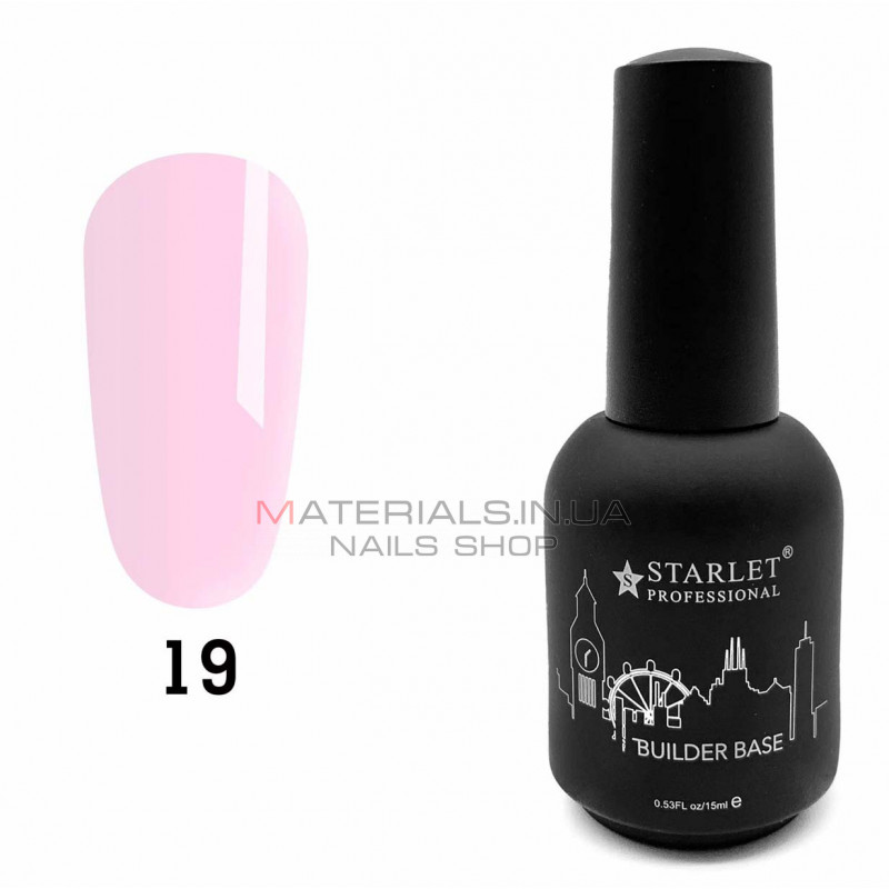 База для нарощування Builder Base Starlet Professional №019, 15 мл База для нарощування Builder Base Starlet Professional №019, 15 мл