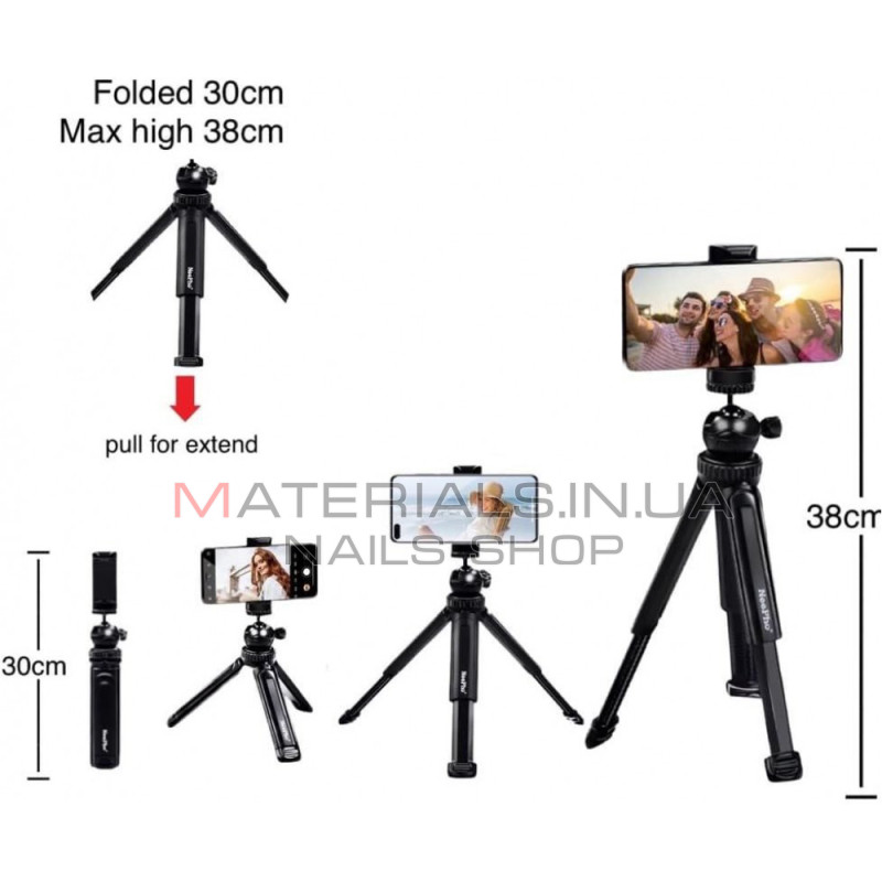 Монопод Tripod Neepho NP-999, Bluetooth, 0,38 м