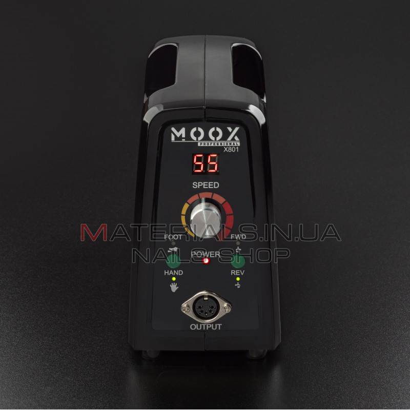Фрезер Мокс X801 (Чорний) на 55 000 об/хв. та 80W. для манікюру та педикюру
