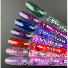 Цветная база Miracle base 247 Дизайнер (9 мл.) - с черной, серебряной и цветной поталью