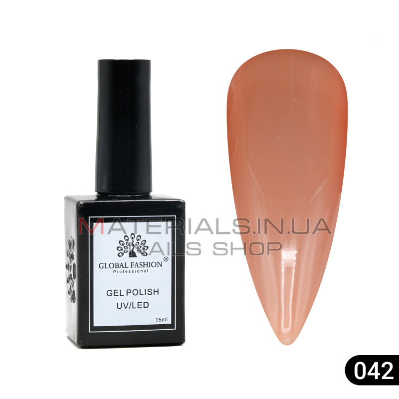 Гель лак Global Fashion, Gel polish 15 ml, 42