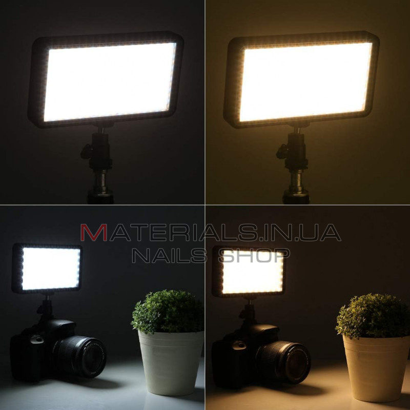 Накамерный видеосвет LED — W228 | Battery 2400mah & Charger |