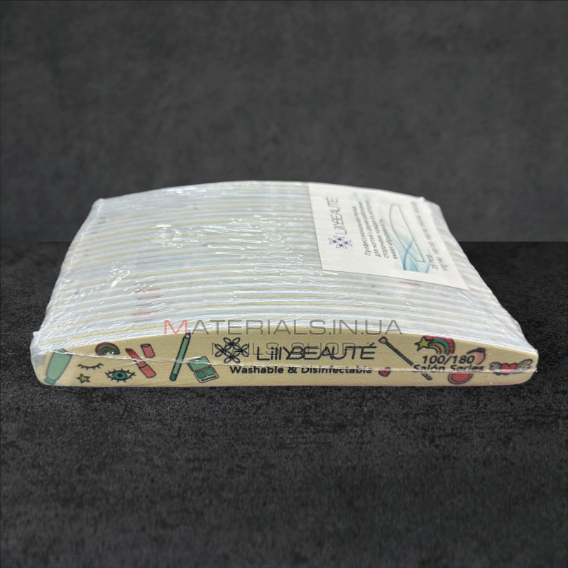Упаковка пилок Lilly, човен 100/180 грит (25шт) Упаковка пилок Lilly, човен 100/180 грит (25шт)