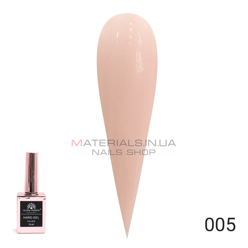 Твердий гель (Hard Gel) 15 мл Global Fashion, 05 Твердий гель (Hard Gel) 15 мл Global Fashion, 05