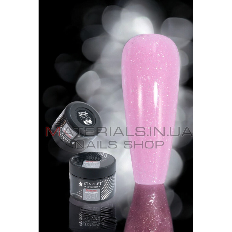 Гель для наращивания ногтей Starlet Professional Shimmer Poly & Acryl 30 мл. № 15