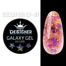 Galaxy Gel Глиттерный гель Designer Professional с блестками, 10 мл. GA-07