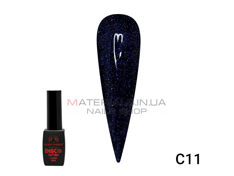 Гель лак Disco Gel Polish, Global Fashion, світловідбивний, 8 мл C11