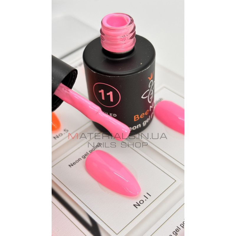 Гель-лак неоновый для ногтей Bee Nails neon gel polish, №11