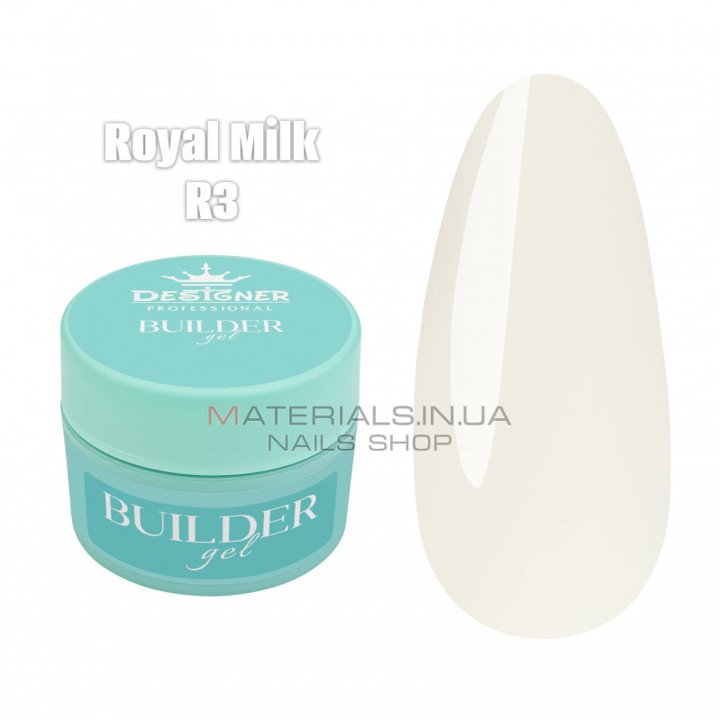 Builder Gel 55 мл., Дизайнер (Моделюючий гель) R3 Royal Milk Builder Gel 55 мл., Дизайнер (Моделюючий гель) R3 Royal Milk