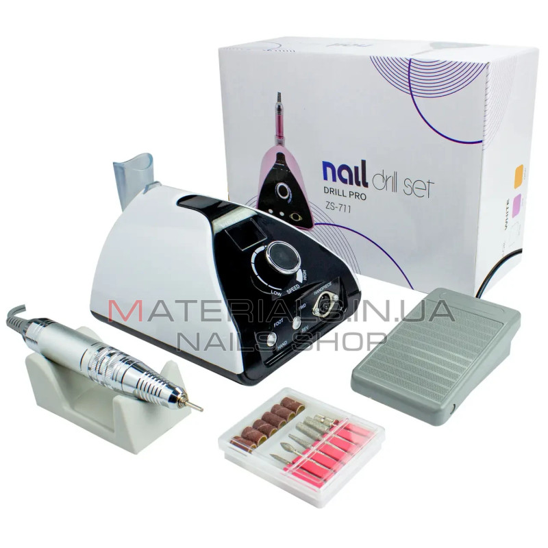Фрезер для манікюру Nail Drill ZS 711 65Вт 45000про професійний апарат для зняття манікюру з дисплеєм