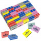 Упаковка бафов Designer 50шт мини квадрат 3,5см 100/180 - разноцветный