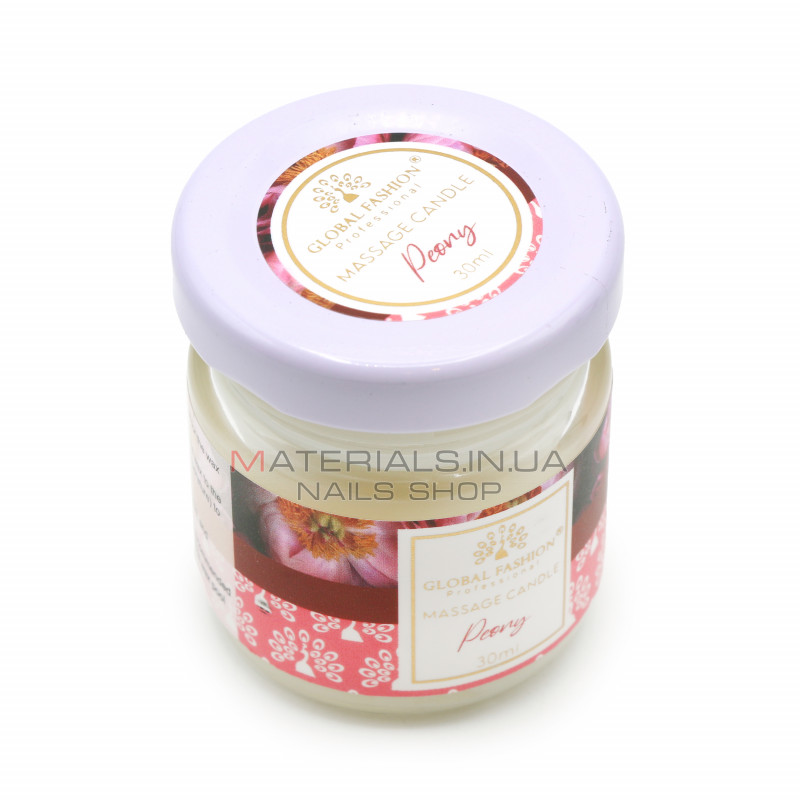 Массажная свеча Global Fashion, G30 ml, Peony Массажная свеча Global Fashion, G30 ml, Peony