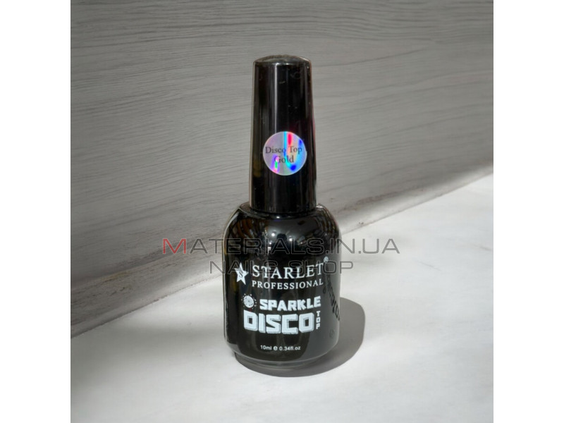 Фінішне світловідбивне покриття Starlet Sparkle Disco Top Gold 10ml