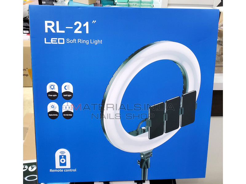 Професійна кільцева лампа RL-21 (54см 60Вт) зі штатив-треногою, пультом, USB
