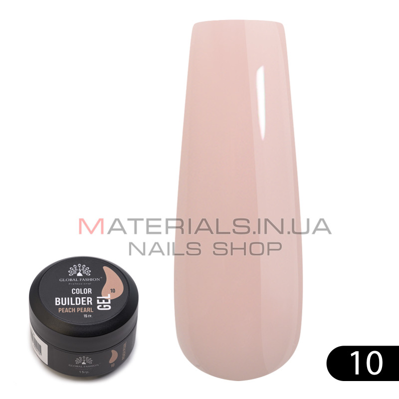 Гель для моделювання нігтів 15 гр, Color Builder Gel 10- Peach pearl