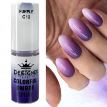 Colorful Ombre Spray, 7 г. Purple C12 (Фіолетовий)  - спрей пудра Дизайнер для створення омбре на нігтях
