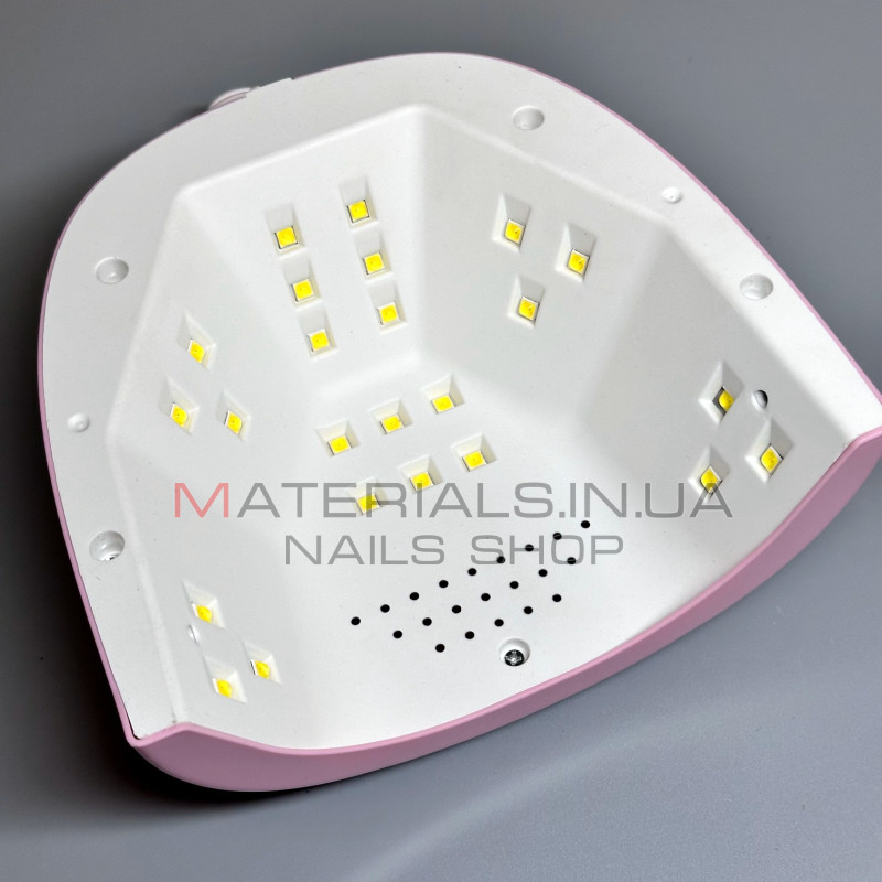 UV LED Лампа Sun S3, 88Вт працює від Power Bank, рожева