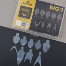 Nail Molds Big Box 1, 108 шт. (9 форм) - Силіконові молди для верхніх форм та французького манікюру Дизайнер