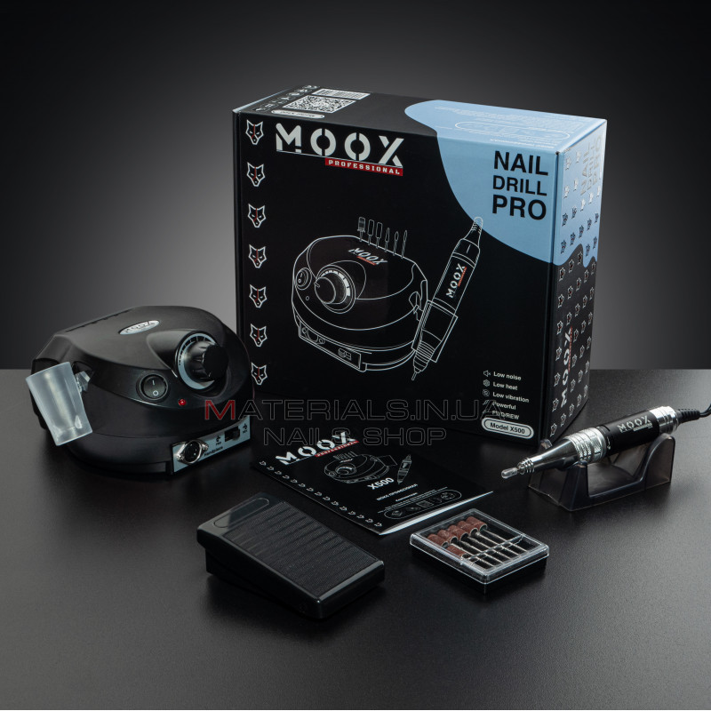 Фрезер Мокс X500 (Чорний) на 45 000 об/хв. та 65W. для манікюру та педикюру