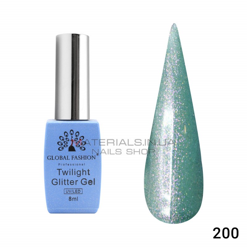 Гель лак Twilight Glitter 8 мл, 200 Гель лак Twilight Glitter 8 мл, 200