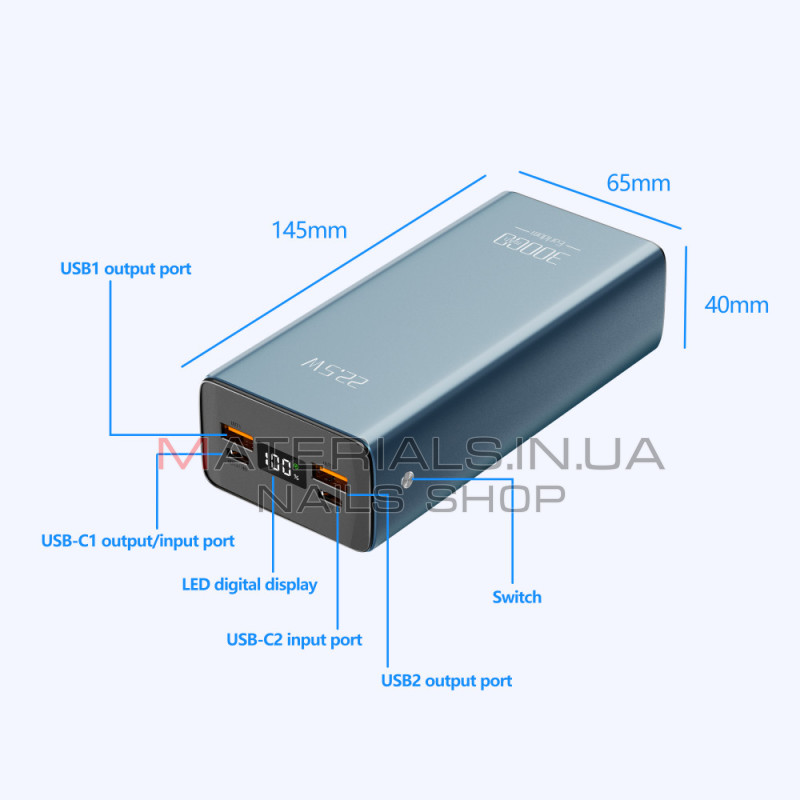 Power Bank 30000 mAh | 22.5W — Earldom ET-PD36