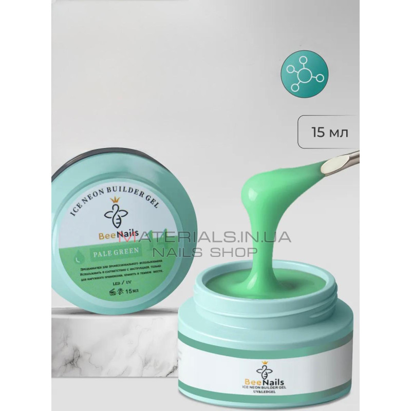 Ice Neon Builder Gel №14 Bee Nails, 15 ml