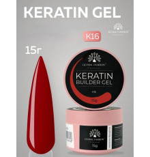 Keratin builder gel, K16, Global Fashion, 15 г