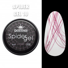 Кольорове павутинка Spider Gel Designer, 8 мл, Бордовий S10