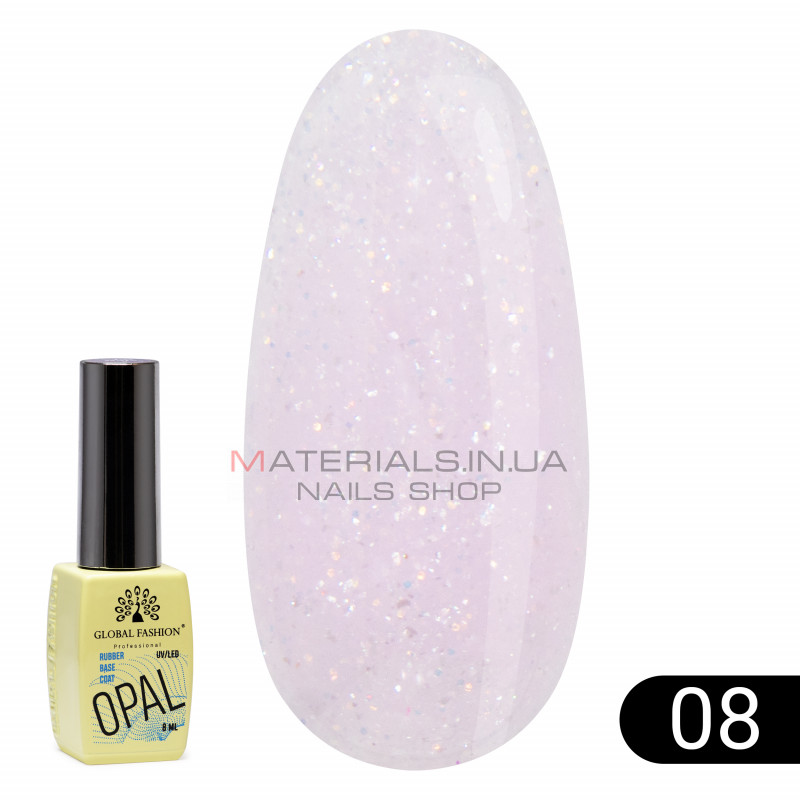 Каучукова база Opal Global Fashion 8 мл, 08 Каучукова база Opal Global Fashion 8 мл, 08