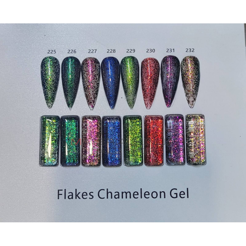 Гель лак Flakes Chameleon 8 мл, 229 Гель лак Flakes Chameleon 8 мл, 229