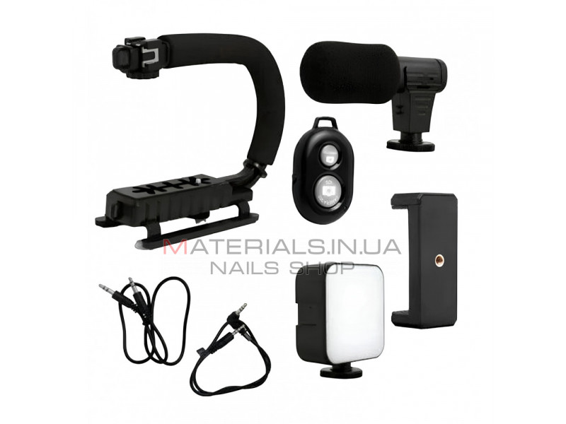 Gimbal Stabilizer Multifunctional Bluetooth Microphone & LED Lamp AY-49U