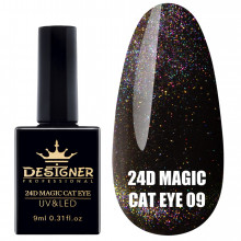 Гель-лак "Кошачий глаз" 24D Magic Cat Eye Designer Professional, 9мл. №09