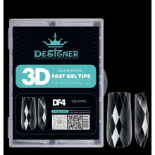 Diamond Fast Gel Tips (DF4 Square) - гелеві типси Дизайнер 120 шт/уп