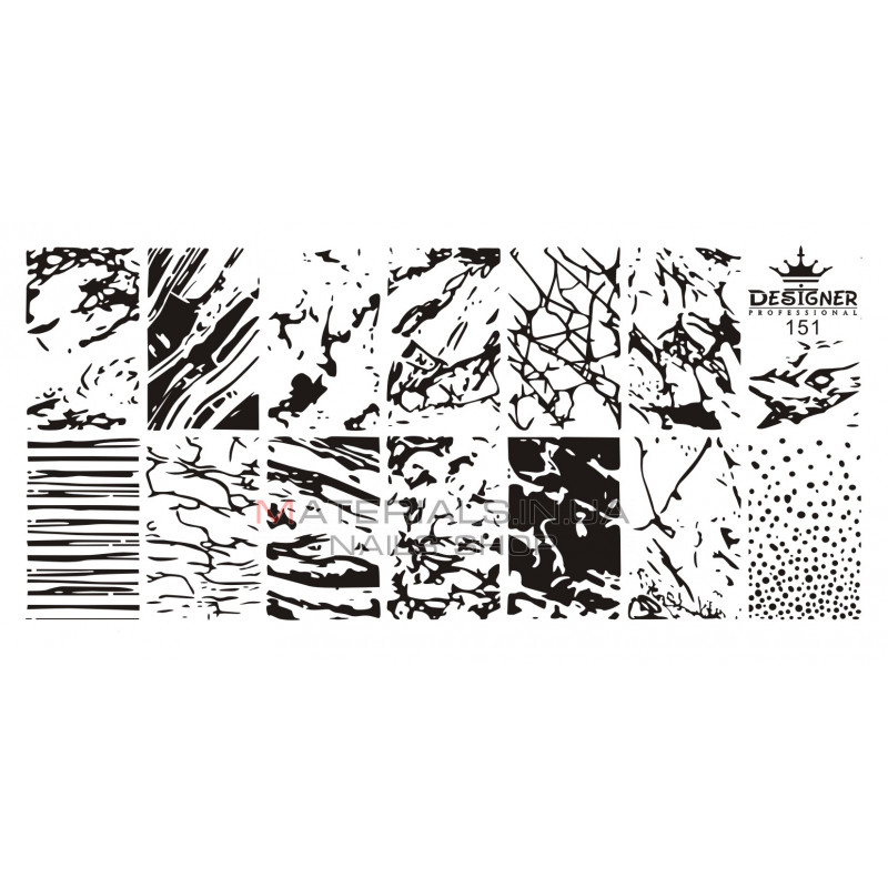 Диск для стемпінгу Designer металевий (12x6 см) №151