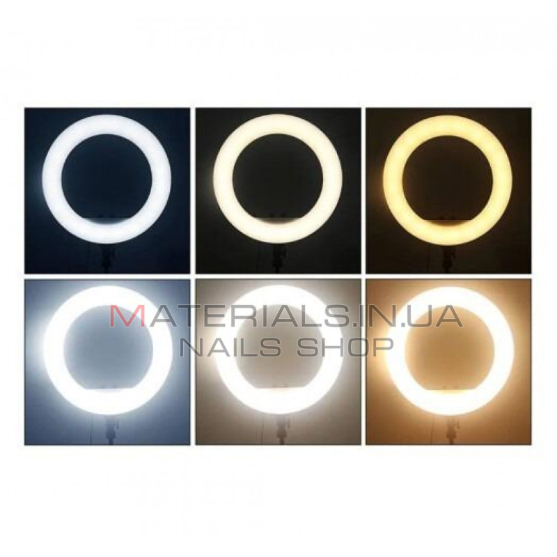 Кільцева LED-лампа LJJ-45, 45 см, 18″, 256 світлодіодів, сенсорне керування, адаптер