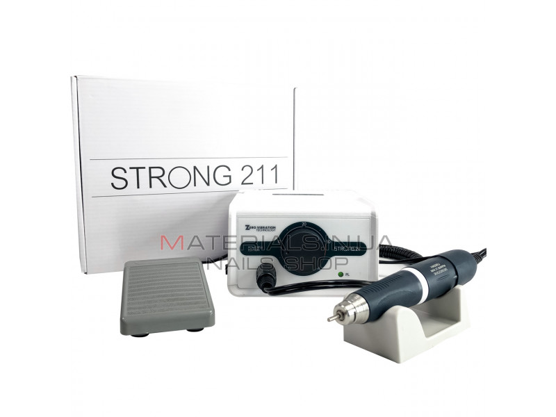 Фрезер для манікюру та педикюру Strong 211 / H400 65W 37000 об\м апарат Стронг для зняття манікюру та гель лаку