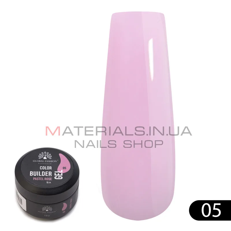 Гель для моделирования ногтей 15 гр, Color Builder Gel 05- Pastel rose