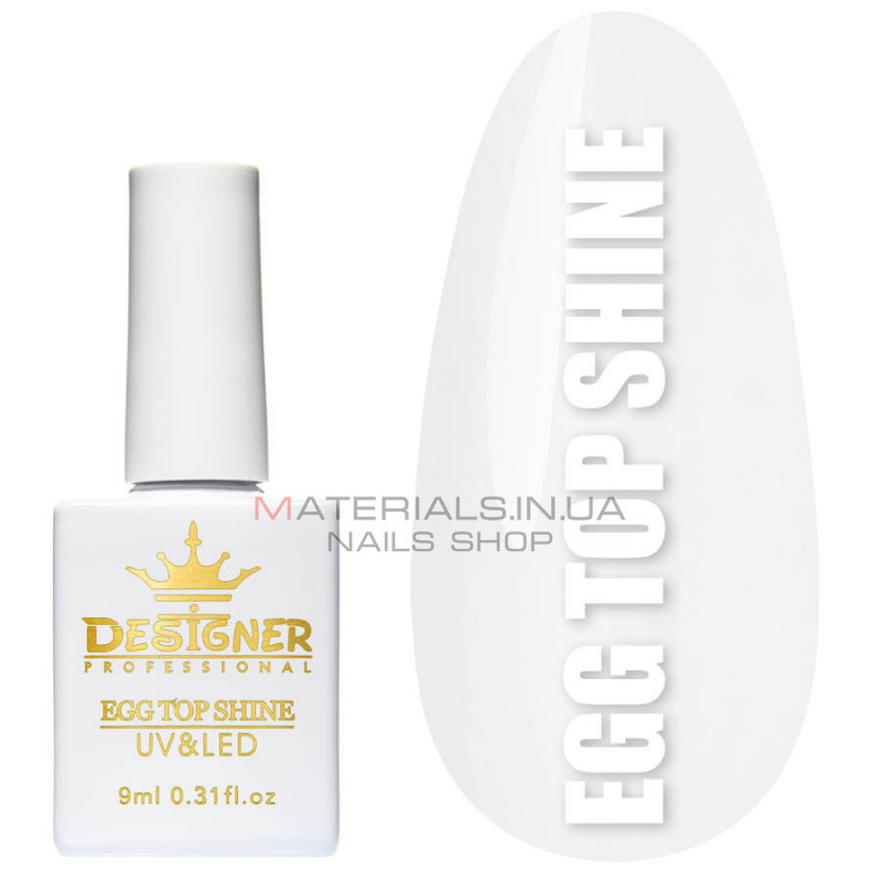 Egg Top Shine матове покриття з крихтами, без липкого шару Designer Professional 9мол.